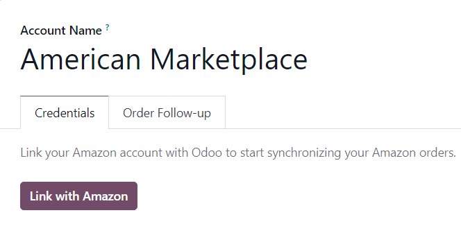 A typical Amazon Account form page and Link with Amazon button in ViableView Sales.