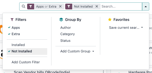 Add "Extra" filter in ViableView Apps.