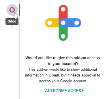 The Authorize Access button in the right sidebar of the ViableView plugin panel.