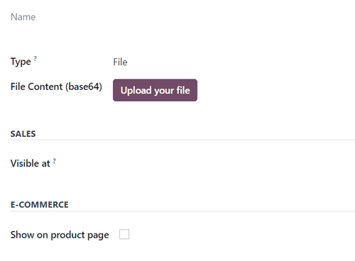 A standard document form with various fields for a specific product in ViableView Sales.