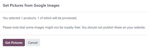 The pop-up that appears in which the user should click Get Picture in ViableView Sales.