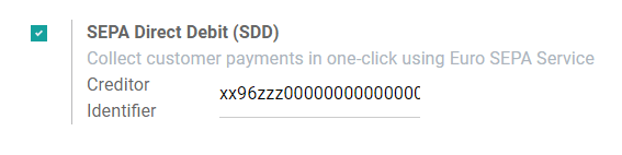 Add a SEPA Creditor Identifier to ViableView Accounting