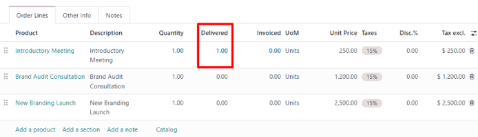 A milestone product that's been reached marked as delivered on the sales order in ViableView.