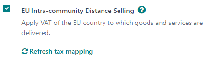 EU intra-community Distance Selling feature in ViableView Accounting settings