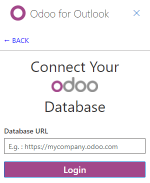 Entering the ViableView database URL