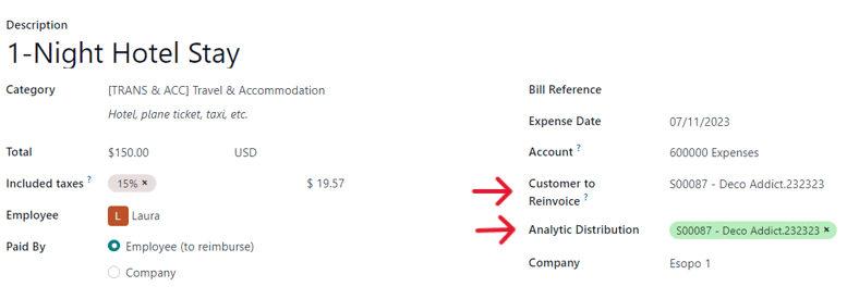 How to properly fill out an expense form that's attached to a sales order in ViableView.