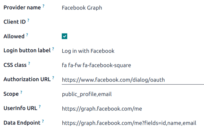 The Facebook Graph record in ViableView.