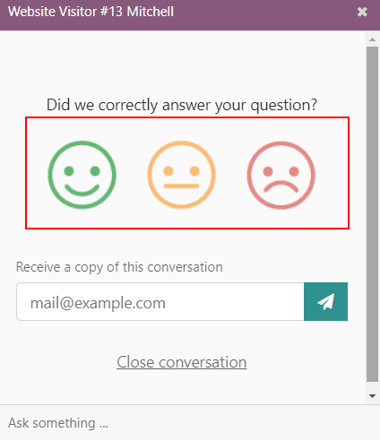 View of the chat window from a user's side for ViableView Live Chat.