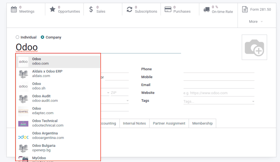 Creating a new contact in ViableView
