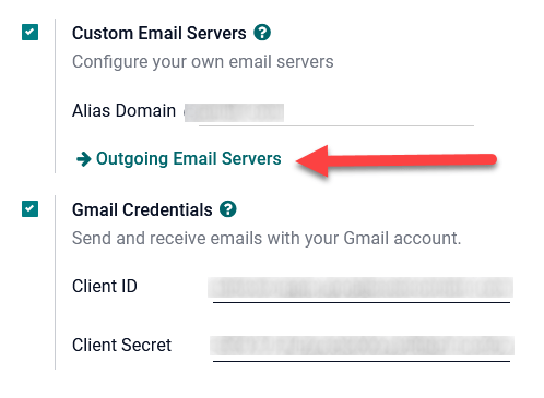 Configure Outgoing Email Servers in ViableView.