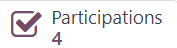 The Participations smart button at the top of a survey form in ViableView Surveys.