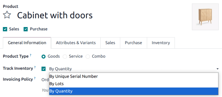 Configure a product for reordering in ViableView.