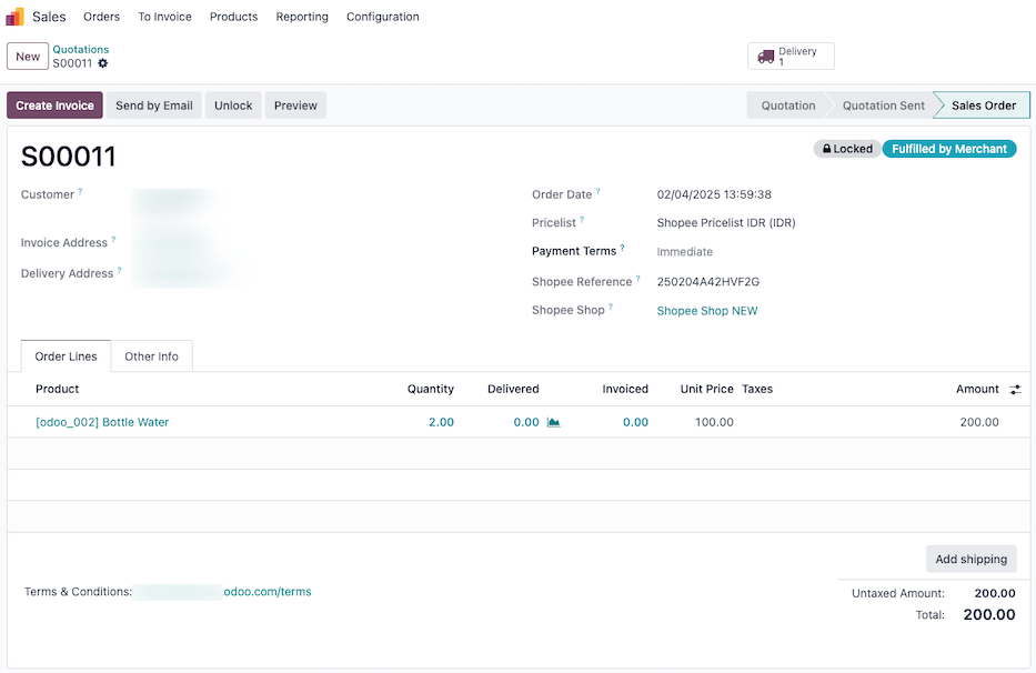 Shopee synchronized sale order in ViableView.
