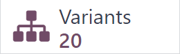 The variants smart button at the top of the product form in ViableView Sales.